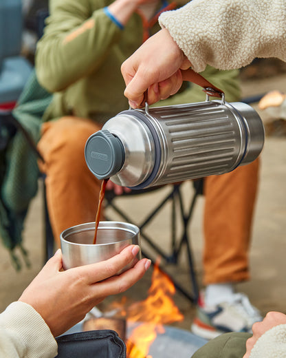 Explorer Flask Pouring Into Cups