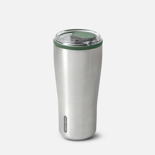 Insulated travel tumbler leak proof green