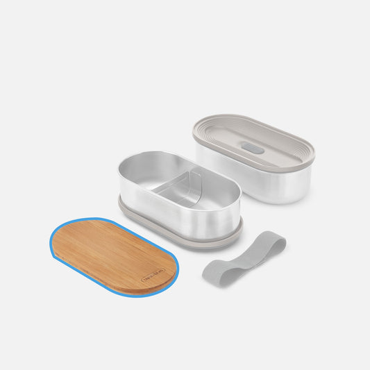 Replacement STAINLESS STEEL BENTO BOX - BAMBOO LID