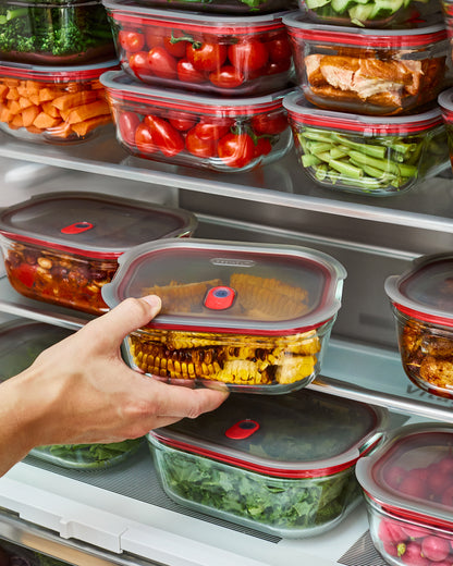 STACK + NEST GLASS FOOD CONTAINERS SET OF 4