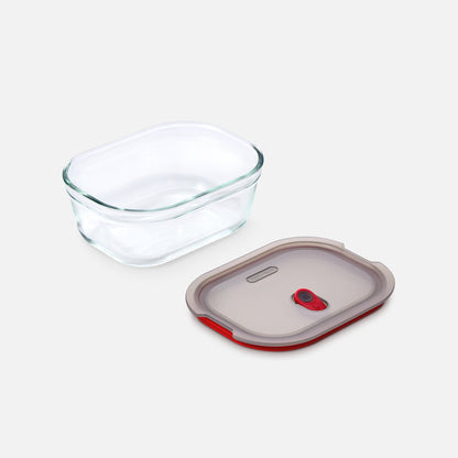 STACK + NEST GLASS FOOD CONTAINERS X5